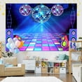 thumbnail image 5 of Disco Party Backdrop Retro 70s 80s 90s Theme Stage Dance Ball Music Birthday Party Decoration DJ Photography Background 5 x 3 ft for Baby Shower Picture Photo Shoot Polyester Fabric, 5 of 5
