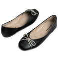 thumbnail image 4 of Alpine Swiss Myla Womens Ballet Flats Square Toe Rhinestone Bow Dressy Shoes, 4 of 7