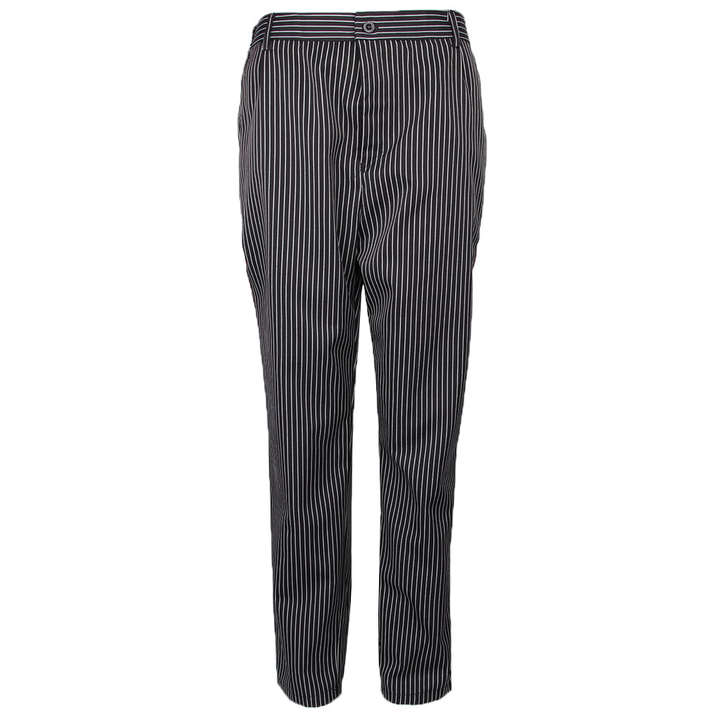 Adults Black And White Check Chef Trousers Unisex Kitchen Caterer Chefs Pants 