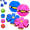Blue+Pink, variant on 2026 Upgraded Magic Bouncing Ball, 2-in-1 Pop up Ball, Dual Form Freely Switchable, with 6 Light, Suitable for Indoor & Outdoor Use