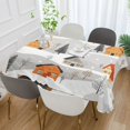 thumbnail image 2 of Yayeee Tablecloths 60" x 120" Rectangle Wrinkle Resistant Party Table Cover, Orange Snow Houses, 2 of 8