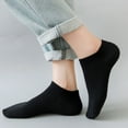 thumbnail image 5 of 5/10 pares de calcetines para hombre y mujer, de corte bajo, transpirables, de negocios, de color sólido, cómodos, hasta el tobillo, finos, informales, blancos y negros, para verano, 5 of 5