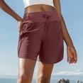 thumbnail image 4 of Women's Active 7 Inseam Athletic Long Running High Wasistband Shorts, Quick Dry Breathable Gym Shorts for Gym, L, 4 of 6