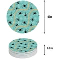 thumbnail image 1 of RYLABLUE Halloween Bat Set of 4 Round Coaster for Drinks, Absorbent Ceramic Stone Coasters Cup Mat with Cork Base for Home Kitchen Room Coffee Table Bar Decor, 1 of 5