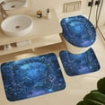 thumbnail image 6 of Fantasy Gothic Arch Floral for Bathroom Shower Curtain Sets with Rugs 4Pcs,Rustic Mid Century Spring Garden Butterfly Moon Rose Print Shower Curtains Sets (12Hooks), 6 of 8