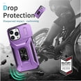 thumbnail image 3 of Funda para GANGXUN iPhone 13 Pro Max - Soporte metálico, Función magnética, Morado, 3 of 5