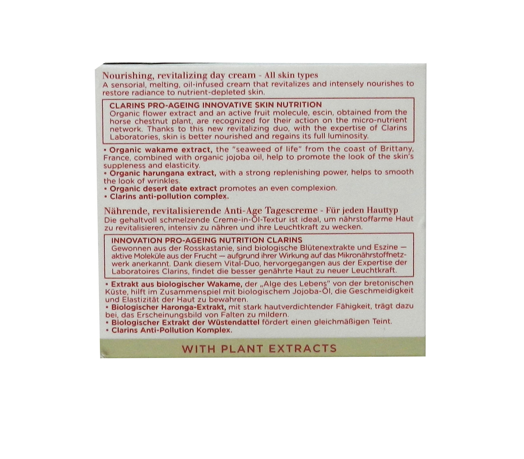 Nutri-Lumiere Day Cream by Clarins for Unisex - 1.6 oz Cream