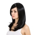 thumbnail image 2 of Onedor Synthetic Straight Wigs Full Head Long Wig (Black), 2 of 3
