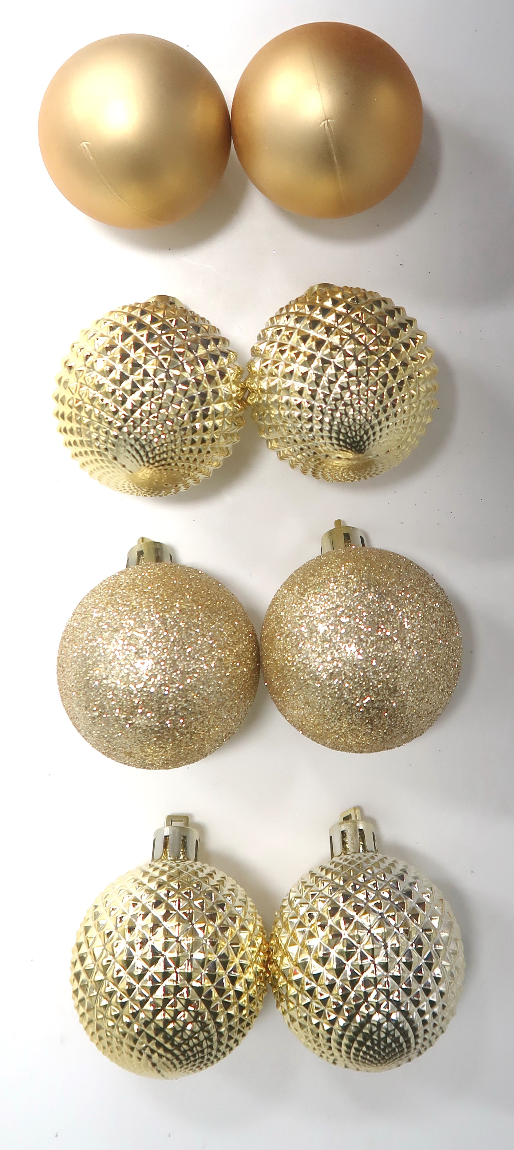 8 PIECES 5 CM INCASSABLE ORNEMENT OR HOLIDAY TIME PL ORNEMENTS 50 MM