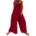 thumbnail image 1 of Monos de mujer, monos de Color sólido, monos holgados sin mangas informales, pantalones de pierna ancha a la moda, monos de mujer para vacaciones en casa Fridja  alkflakhf35960, 1 of 7