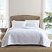 thumbnail image 3 of Tommy Bahama Home Collection Costa Sera Doux et Respirant, Couvre-Lit Matelassé, Pré-Lavé pour Plus de Douceur, Très Grand, Blanc Grand, 3 of 4