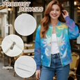 thumbnail image 6 of DISNIMO Axolotl Printed Sweatshirts for Women Zip Up Jackets Long Sleeve Outwear Fall Winter Clothes, 3XL, 6 of 7