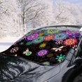 thumbnail image 2 of FOR U DESIGNS Butterfly Flower Boho Mandala Pattern Car Windshield Cover for Ice and Snow, Waterproof Car Windshield Snow Cover Vehicle Windshield Frost Cover Windshield Protector for SUVs Trucks, 2 of 6
