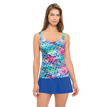 Profile by Gottex Song Bird Underwire Tankini Top E851-1D18/E851-1E18-080 36E / Multi
