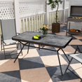 thumbnail image 2 of Outsunny Rectangle Outdoor Dining Table for 6, 55" x 31.5" x 28", Grey, 2 of 10