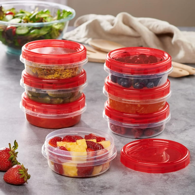 PLASTICPRO 8 Oz Small Plastic Containers with Lids, Leakproof