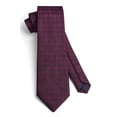 thumbnail image 5 of HISDERN Mens Ties Plaid Tie and Pocket Square Set Woven Formal Checkered Neckties & Handkerchief, 5 of 6
