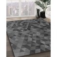 thumbnail image 3 of Ahgly Company Machine Washable Indoor Square Transitional Sonic Silver Gray Area Rugs, 8' Square, 3 of 7
