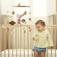 thumbnail image 4 of Baby Crib Mobile Wooden Hanging Baby Bed Cute Rabbit Animals Wood Crocheted Mobile Toys for Bedroom Nursery, 4 of 6