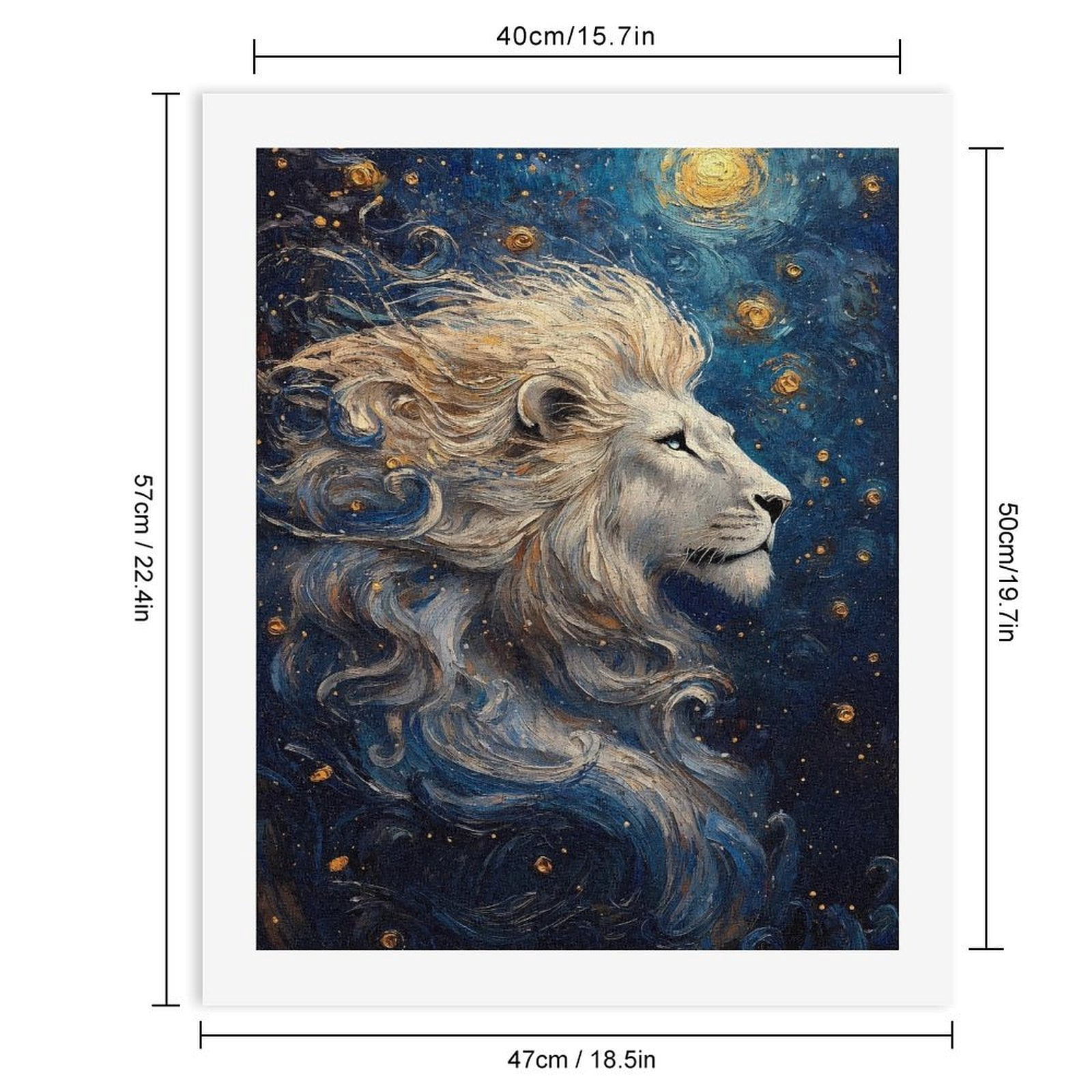 Paint By Numbers Kit for Adults Beginner - DIY Starry Night Flowing Hair Art Fantasy Canvas Painting Kits for Adults, Frameless Paint By Number for Adults for Home Wall Decor 16x20 Inch