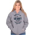 thumbnail image 3 of US Navy Property of Semper Fortis Unisex Plus Size Zip Hoodie Brisco Brands 5X, 3 of 5