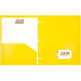 thumbnail image 3 of JAM Heavy Duty Plastic 3 Hole Punch School Folders with Pockets, Yellow, 6/Pack, 3 of 5