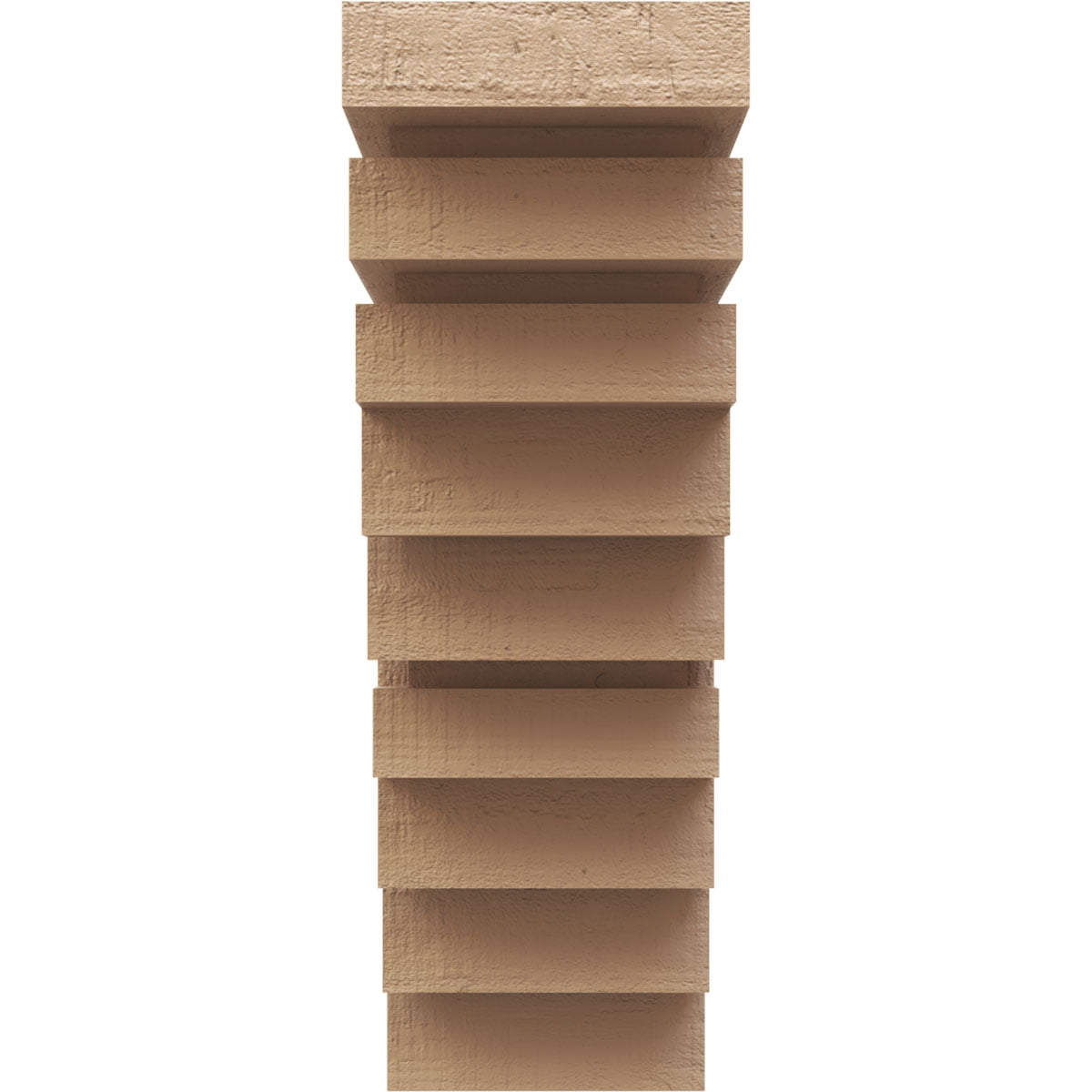 5"W x 10"D x 15"H Classic Landon Rough Cedar Woodgrain TimberThane Corbel, Primed Tan