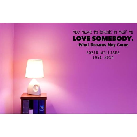 Robin Williams Wall Decal | Vinyl Sticker for Home | 20"x10" [RW8]