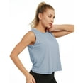 thumbnail image 4 of Stelle Women's Workout Tops Running Gym Crop Tops Sleeveless Yoga Tank Tops, 4 of 4