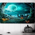 thumbnail image 2 of Fondo de halloween espeluznante sangre que fluye horrible pared huella fondo hallows eve decoración de banner favorece regalos fotom Linterna de calabaza mayimx Cartel de Halloween, 2 of 8