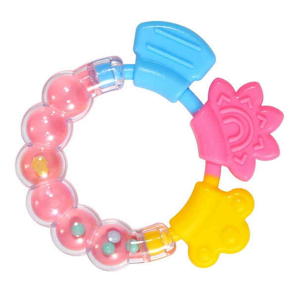 Sonajero de silicona para morder, sonajero para bebé, juguete para