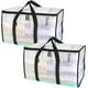 thumbnail image 1 of 6-Pack Oversized Moving Bags with Reinforced Handles, Heavy-Duty Storage Tote for Clothes, Moving Supplies (Clear, 6-Pack), 1 of 5