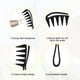 thumbnail image 2 of peines negros de dientes anchos para cabello grueso, rizado, húmedo y ondulado., 2 of 5