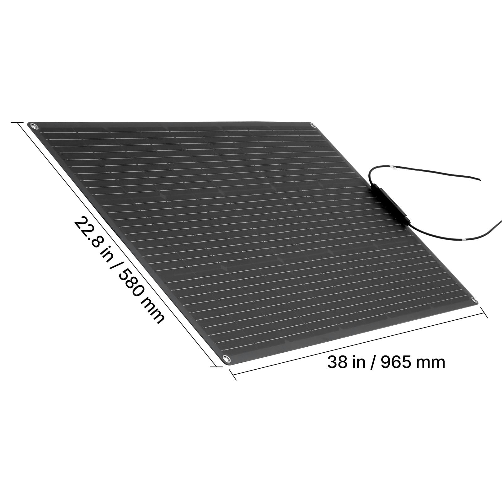VEVOR Flexible Solar Panel, 100W Semi-Flexible Bendable Monocrystalline Solar Panel, 23% Efficiency Mono Off-Grid Charger with MC4 Output, IP67 Waterproof for Marine RV Car Cabin Curved Surfaces