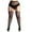 Black B, variant on BOOMILK Crotchless Tights for Women New Sexy Fishnet Plus Size Lace Suspender Pantyhose Stocking