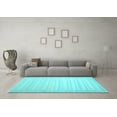 thumbnail image 3 of Ahgly Company Indoor Square Abstract Light Blue Contemporary Area Rugs, 4' Square, 3 of 4