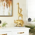 thumbnail image 2 of 7" x 25" Gold Polystone Safari Animals Sculpture, by DecMode, 2 of 9