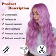 thumbnail image 2 of Long Ombre Blonde Wavy Wig for Women 26 Inch Middle Part Curly Wavy Wig Natural Looking Synthetic Heat Resistant Fiber for Daily Party Use (Ombre Blonde), 2 of 6