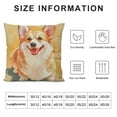 thumbnail image 5 of BCIIG Smiling Dog Graphic Decorative Cushion Throw Pillow Cover for Home - Aesthetic Home Decor for Living Room Sofa - 1PC 20x20in, 5 of 5