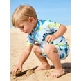 thumbnail image 4 of MAMAMI Newborn Infant Baby Boys Swimsuit One-Piece Zipper Cartoon Print Bodysuit Toddler Cute Bathing Suit, 4 of 7