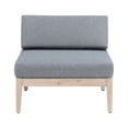 thumbnail image 3 of Linon Morningside Chaise Centrale d'Extérieur en Bois d'Acacia avec Coussins Gris, Naturel, 3 of 11