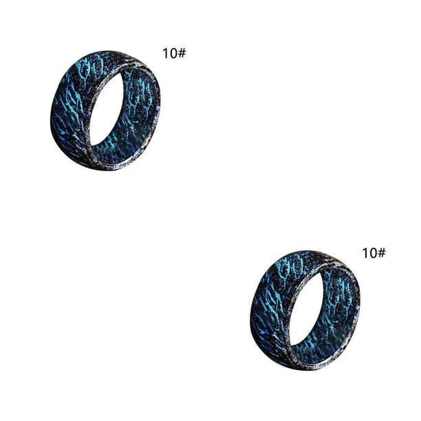 Qarigey Anillo unisex que brilla en la oscuridad Anillo de acrílico Luminoso Noche que brilla intensamente Joyería de mano Regalo de vacaciones, Negro Type2 NO2 Qarigey CBP152762