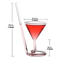thumbnail image 4 of Copa de cóctel en espiral giratoria para martini, creativa copa de vino con pajita de cola larga para cóctel para bar, 4 of 5