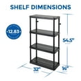 thumbnail image 4 of Gracious Living 4 Shelf Fixed Height Medium Duty Storage Unit, Black (4 Pack), 4 of 11