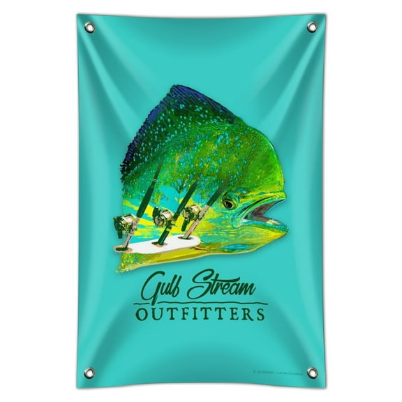 Gulf Stream Outfitters Mahi Mahi Ocean Fishing Home Business Office Sign