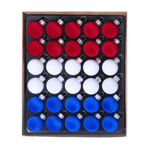 Christmas Ball Ornaments Bulk Tree Baubles Decor for Tree Home Wreath Decoration Xmas Party Accessories (Blue,Red And White)