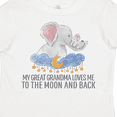 thumbnail image 4 of Inktastic My Great Grandma Loves Me to the Moon and Back Elephants Boys or Girls Toddler T-Shirt, 4 of 5