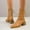 Yellow, variant on Cameland Women's Thick Heel Square Heel Square Toe Back Lace Up Side Zipper Boots