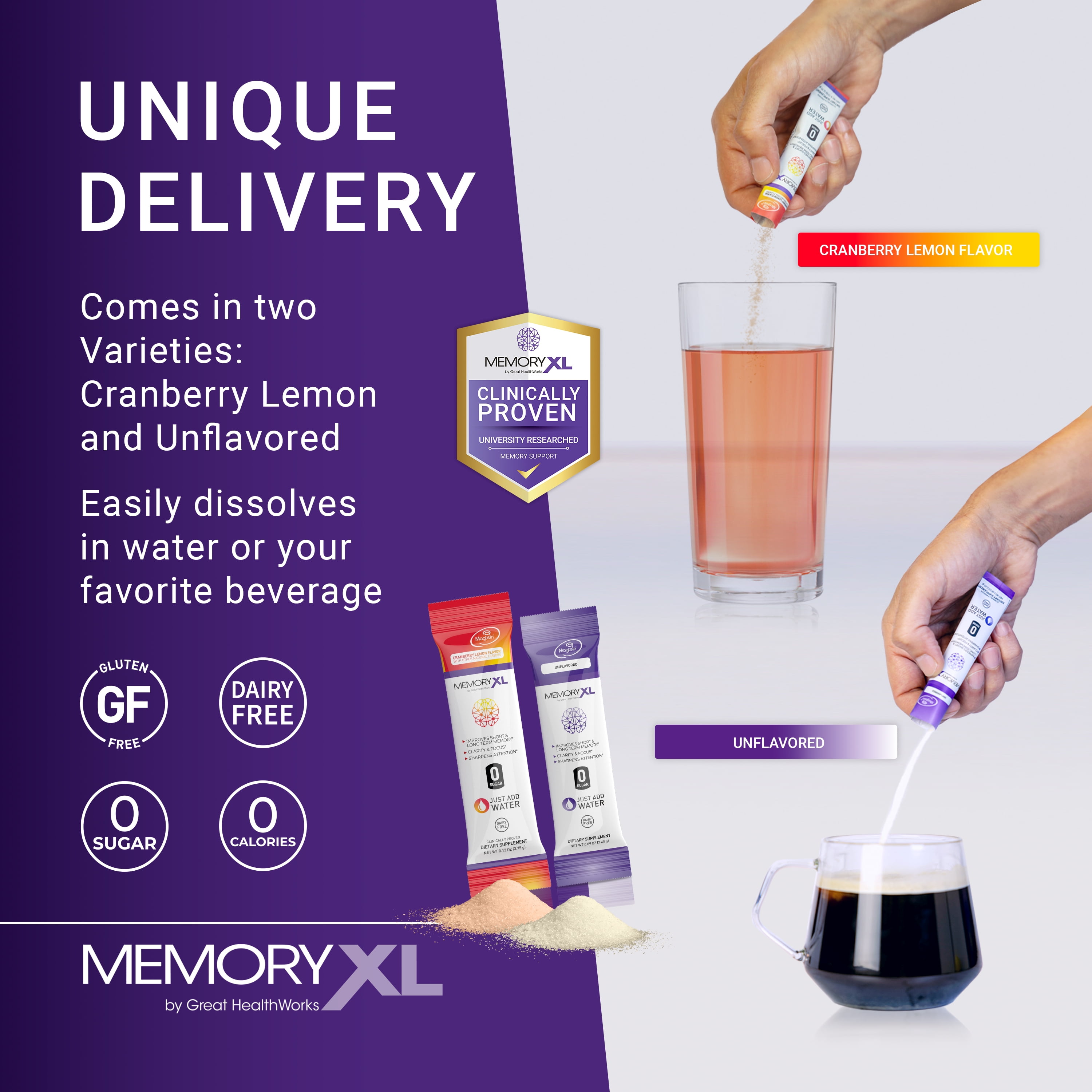 MemoryXL, Magnesium L-Threonate: Brain Supplement for Memory