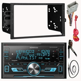 Kenwood Dpx303mbt Double Din Cd Mp3 Player Stereo Receiver Bundle Combo With Metra 2 Din Installation Dash Kit Wiring Radio Harness Amp Wireless